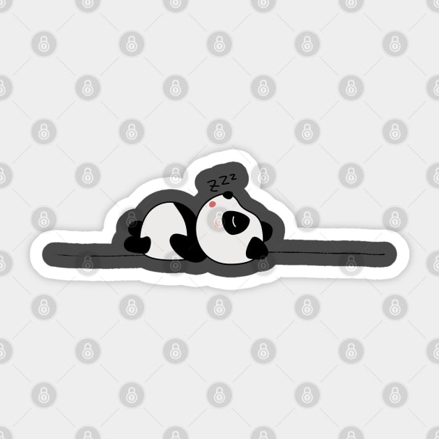panda in deep sleep Sticker by BEZZAIM